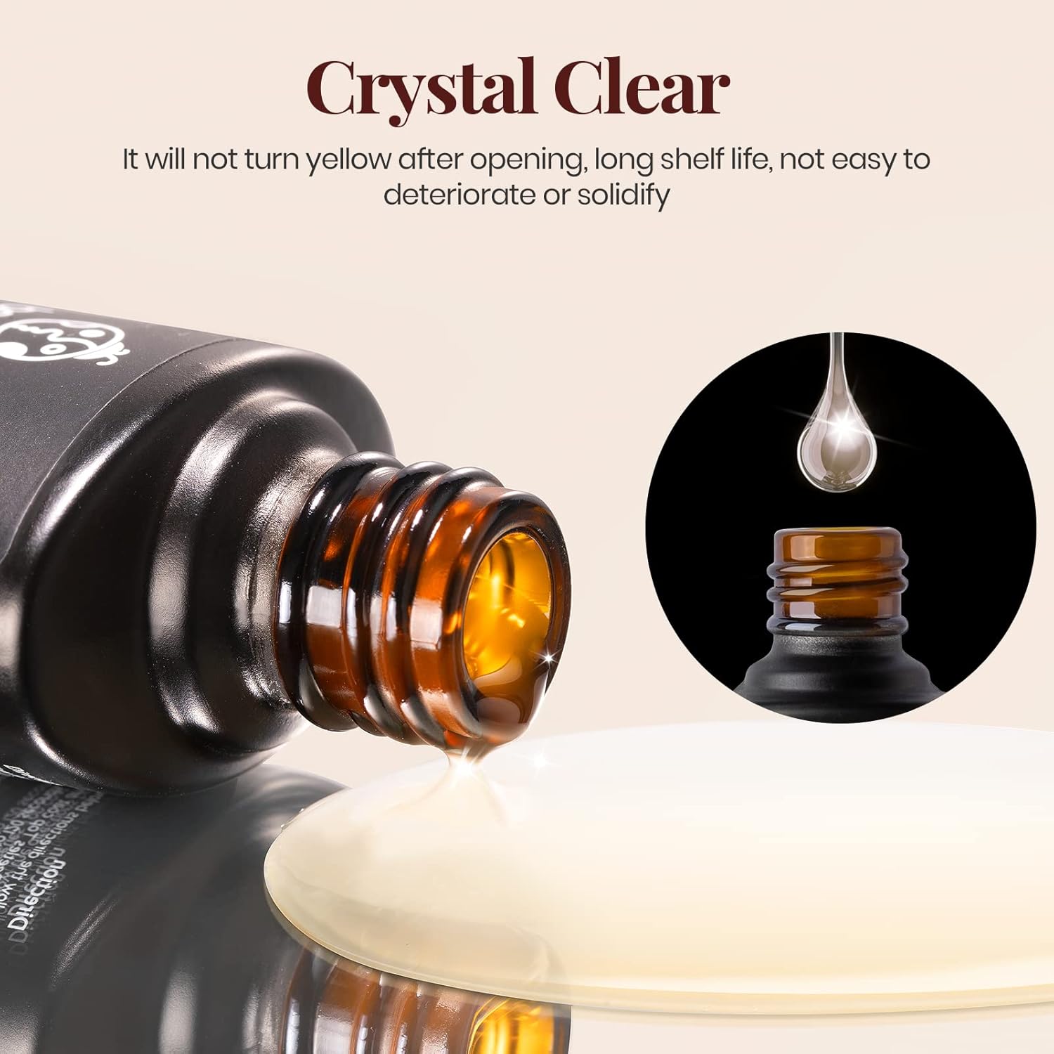 Beetles Matte Gel Top Coat for Gel Nail Polish, 7.5ML Chrome Proof Matte Top Coat No Wipe Powder-Resist Matte Finish for Detail Chrome Nail Powder Painting Long Lasting UV Nail Art-Velvo Beauty