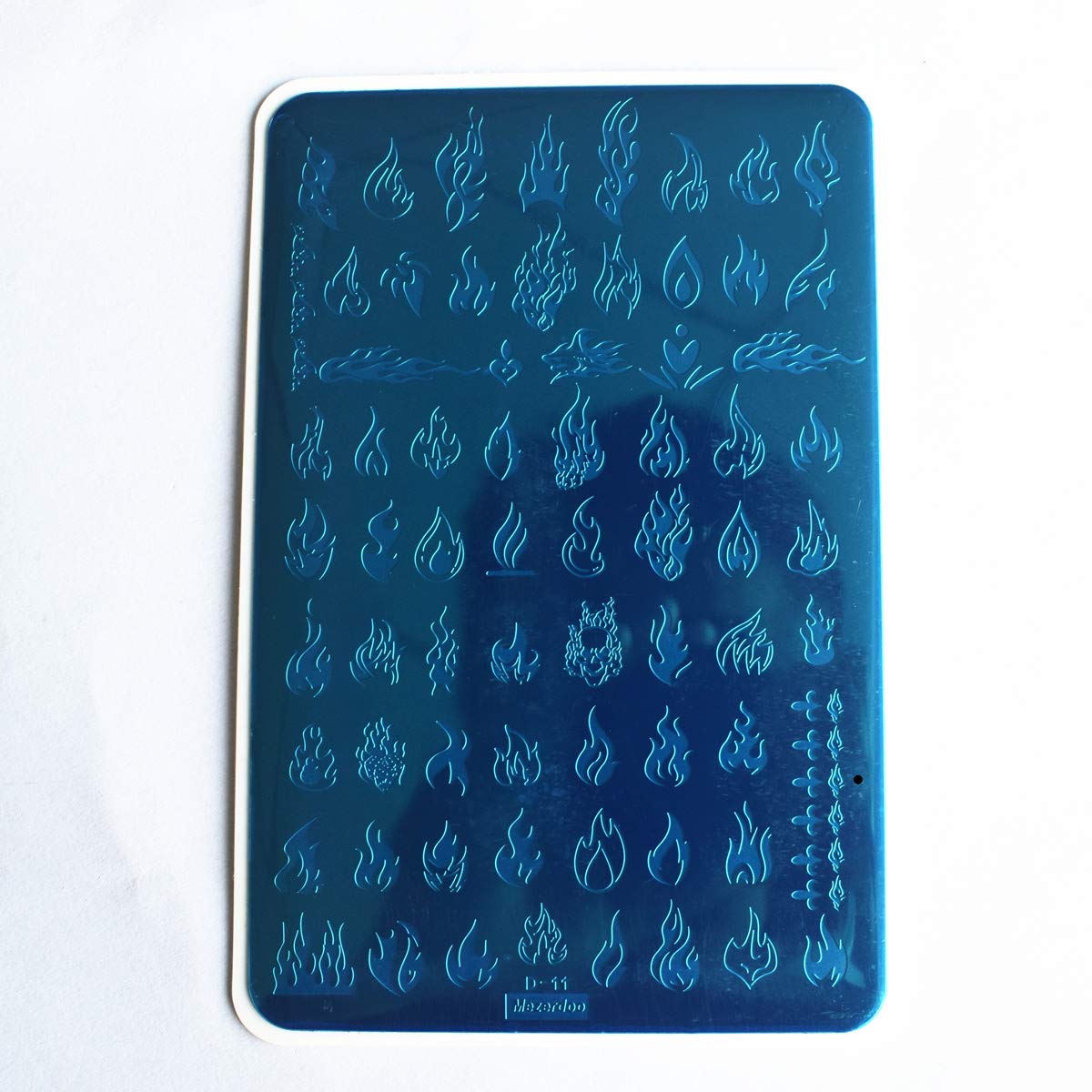 2pcs Large Size Nail Art Image Stamp Stamping Plates Fire Heart Pattern Valentine's Day Nail Stamping Plate Love DIY Nail Stamper Plates Stencil Palm Footprint Manicure Template Tools-Velvo Beauty