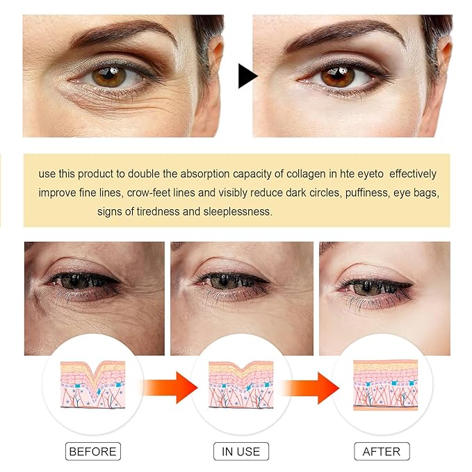 24K Gold Eye Masks, Crystal Collagen Eye Patches for Puffy Eyes, Reducing Fine Lines, Effectively Moisturizing Gold Eye Mask for Dark Circles and Puffiness Wrinkle Eye Bags-Velvo Beauty