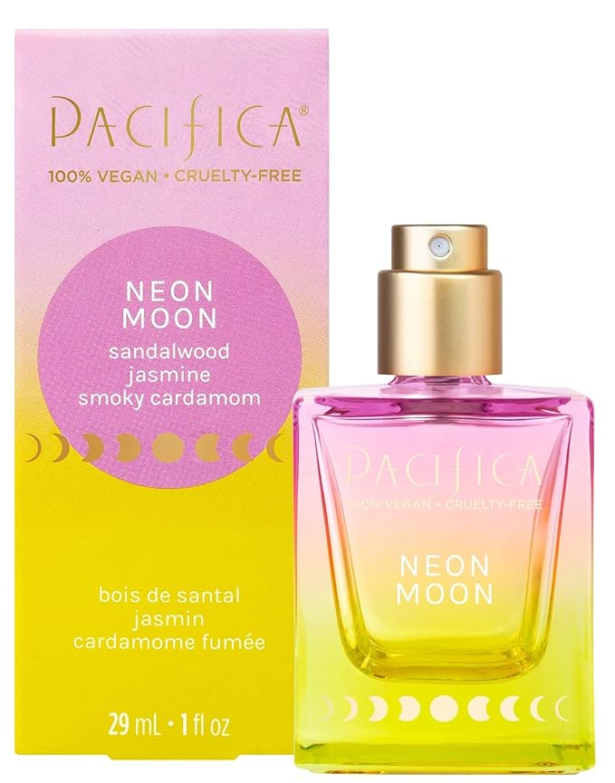 Pacifica Beauty Neon Moon Spray Perfume - Energetic Sandalwood Jasmine Smoky Cardamon - Clean Vegan Eau de Toilette, 1 fl oz-Velvo Beauty