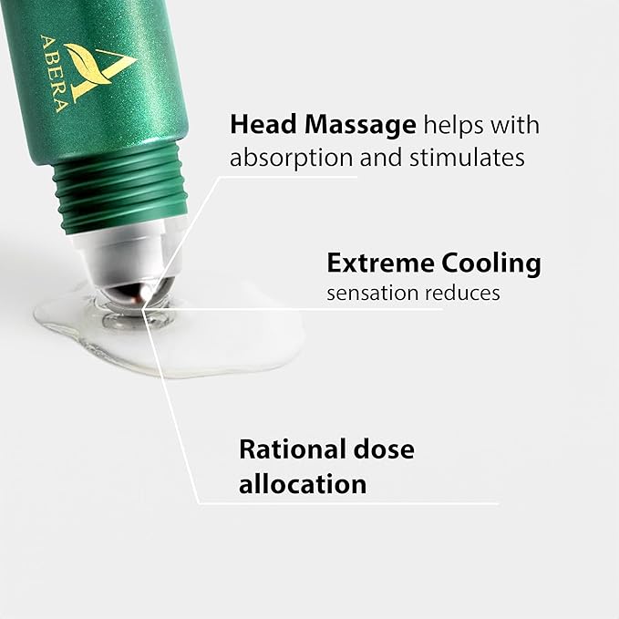 Abera Eye Roller Serum with Mint Essence, Vitamin C and Peptides - Energizing Serum for Dark Circles and Puffiness, Fine Lines Serum, 0.34 fl oz-Velvo Beauty