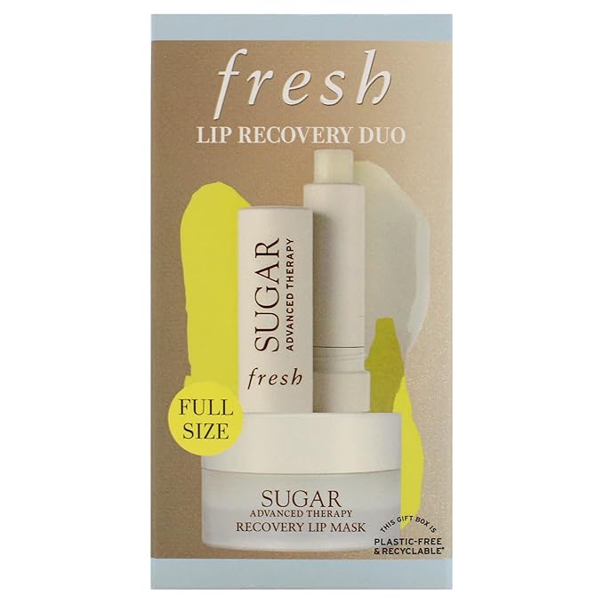 Lip Recovery Duo by Fresh for Women - 2 Pc 0.07oz Sugar Advanced Therapy Lip Treatment, 0.35oz Sugar Advanced Therapy Recovery Lip Mask-Velvo Beauty