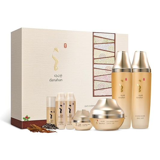 Bon Yeon Jin Skin Care 3-piece Set, Toner 5.4 fl oz(160ml), Emulsion 5.4 fl oz(160ml), Cream 1.69 fl oz(50ml) | Anti-Wrinkle, Moisturizing, Hydrating, Soothing, Korean Skin Care-Velvo Beauty