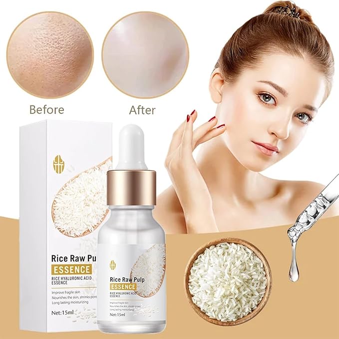 Skincare Gifts for Teenage Girls - Rice Raw Pulp Skin Care Sets & Kits - 5PCS Pamper Gifts for Women with Facial Cleanser-Eye Cream-Face Serum-Mask*2PCS - Gift Set for Firming Hydrating Skin-Velvo Beauty
