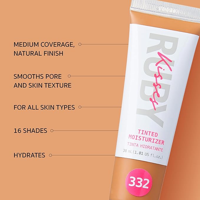 Ruby Kisses Tinted Moisturizer, Hydration, Calm & Revitalize Skin, Skin Perfecting, Blur Pores & Fine Lines, Natural Finish & All-Day Comfort Wear (Classic Tan)-Velvo Beauty