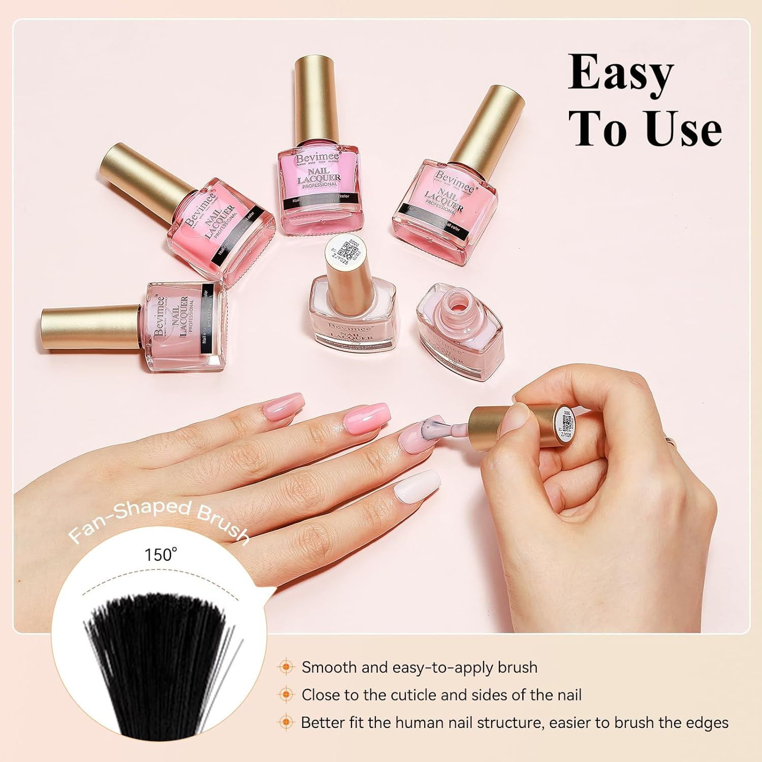 Nude Nail Polish Set: Quick Dry Nail Lacquer Non Ge Regular Sheer Colors White Nude Light Pink Natural Fingerpolish Fast Drying DIY Salon Gift For Women, 6 Colors 8lm/0.27fl.oz-Velvo Beauty