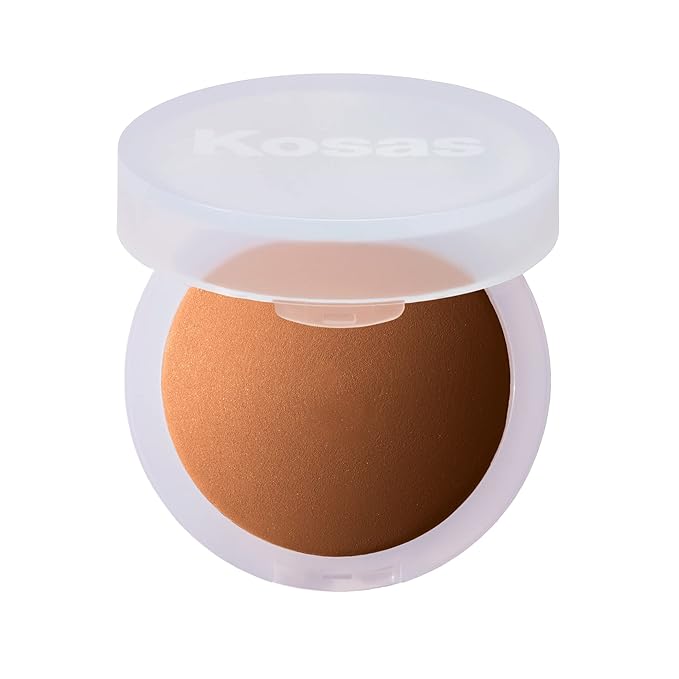 Kosas Cloud Set Face Setting Powder | Smoothing Shine Control, Soft, Sheer Setting Translucent Makeup Finish, Portable & Long-Lasting (Sheer Tan)-Velvo Beauty