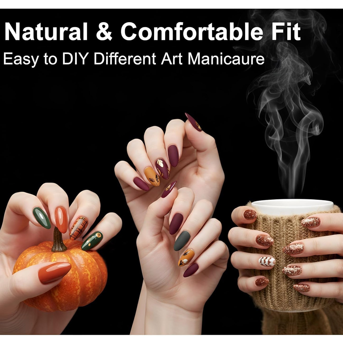 TOMICCA Nail Tips Medium Almond Nail Tips 240Pcs Clear Acrylic Nails Pre-shape Gel Nails for Nail Extension False Nail Tips 12 Sizes-Velvo Beauty