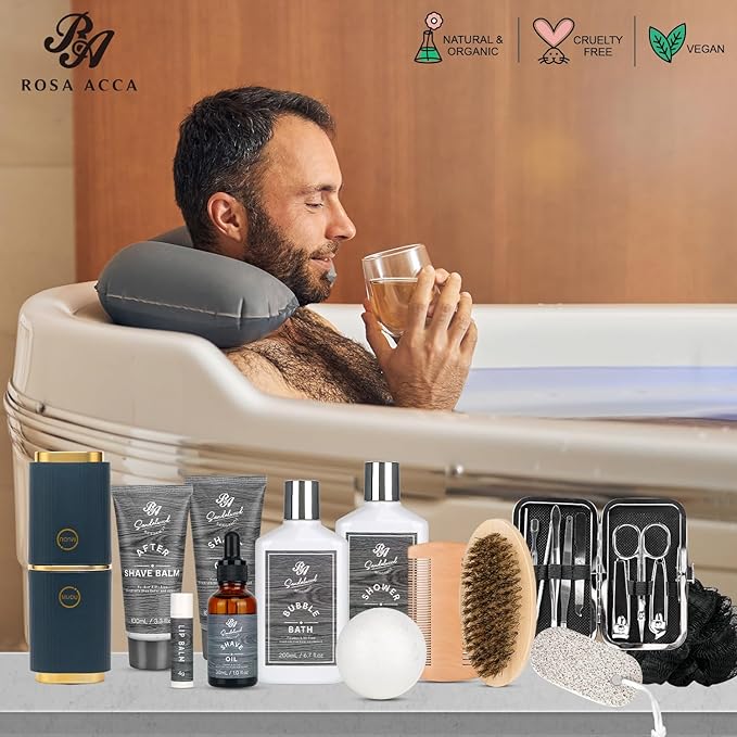 Father's Day Gift, 14 Pieces Grooming Set for Men, Skin Care Set, Beard Kit Spa Set, Bath & Body Care Set, Gifts for Boyfriend, Dad, Anniversary Gifts for Men, Birthday, Christmas, Valentine's Day-Velvo Beauty