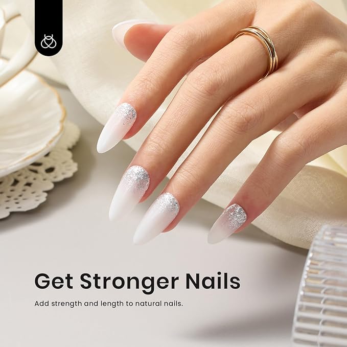 Beetles Builder Gel for Nails -15ml 7 in 1 Milky White Nail Strengthener Gel for Building Apex & Nails Extension DIY Salon Nail Art Design Beauty Gift Sets for Mom Women-Velvo Beauty
