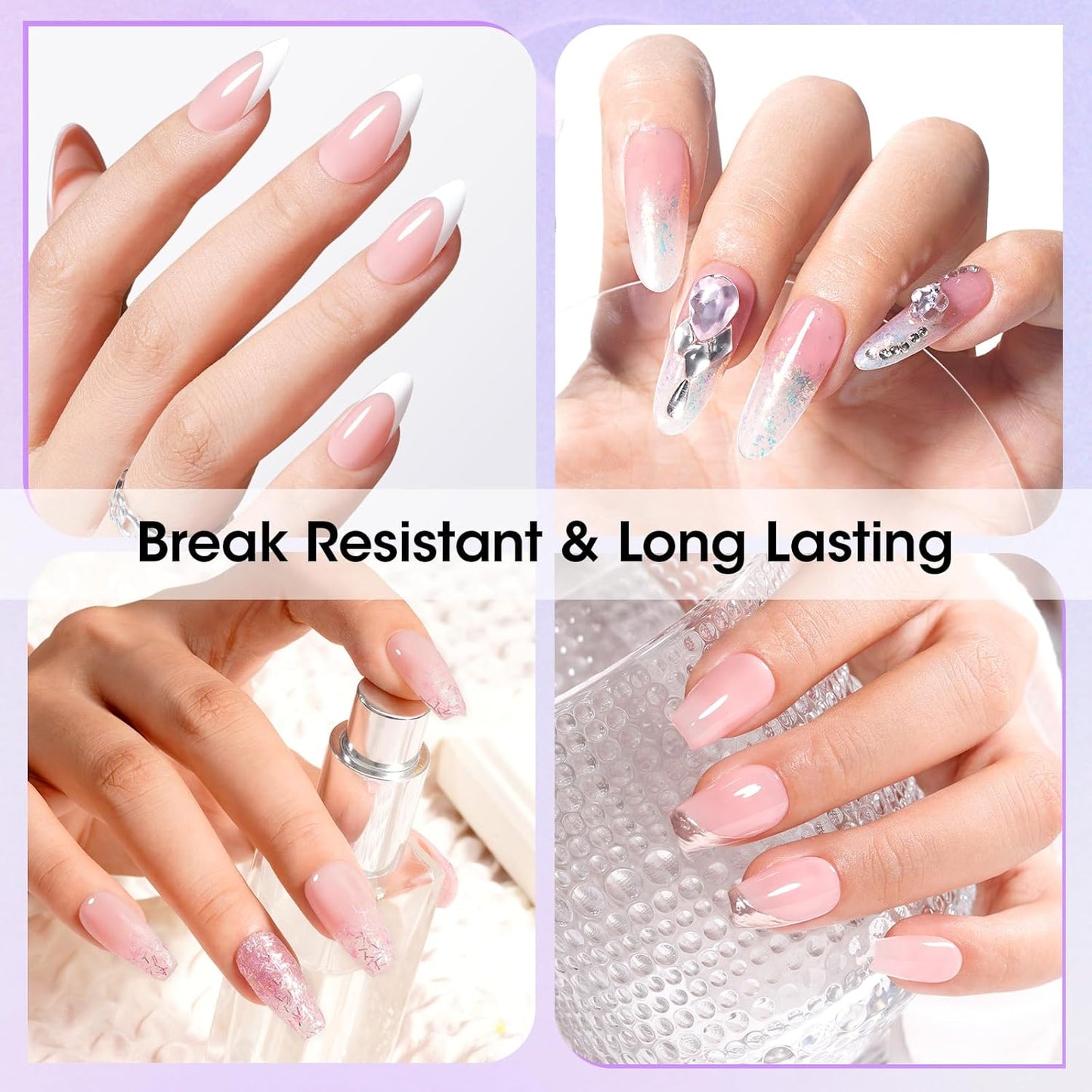 Gellen Gel Nail Glue and Nail Dehydrator, 15ml Nail Gel Glue for False Nail Tips and Clear Press on Nails, Acid Free Nail Prep Dehydrator, Soak Off UV Led Lamp Needed Strong Adhesive Nail Gel-Velvo Beauty