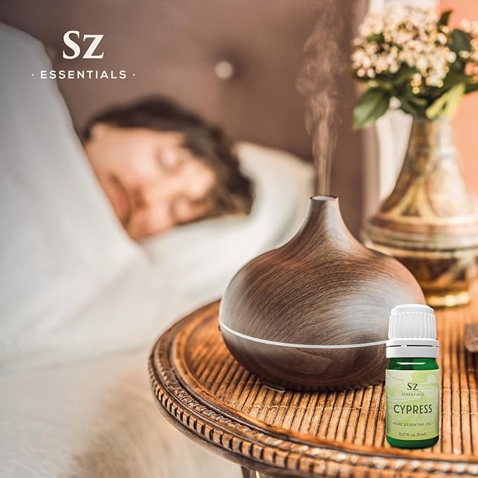 Cypress Essential Oil (Cupressus sempervirens) - 100% Pure & Undiluted - Fresh Crisp & Woody Aroma with Overtones of Earth and Evergreen - Therapeutic Grade and Vegan - 0.17 oz (5ml)-Velvo Beauty