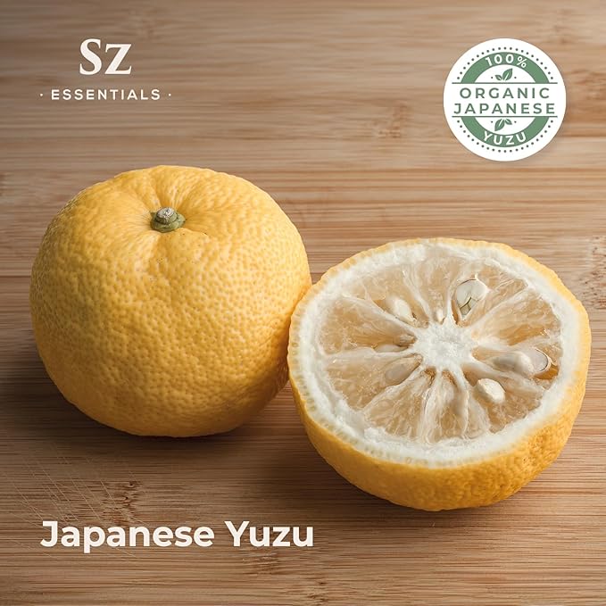 Yuzu Essential Oil - Japan - 100% Pure and Natural, Undiluted - Promotes Natural Solution for Relaxation with Soothing, Fresh and Citrusy Aroma - 0.17 fl oz (5ml)-Velvo Beauty