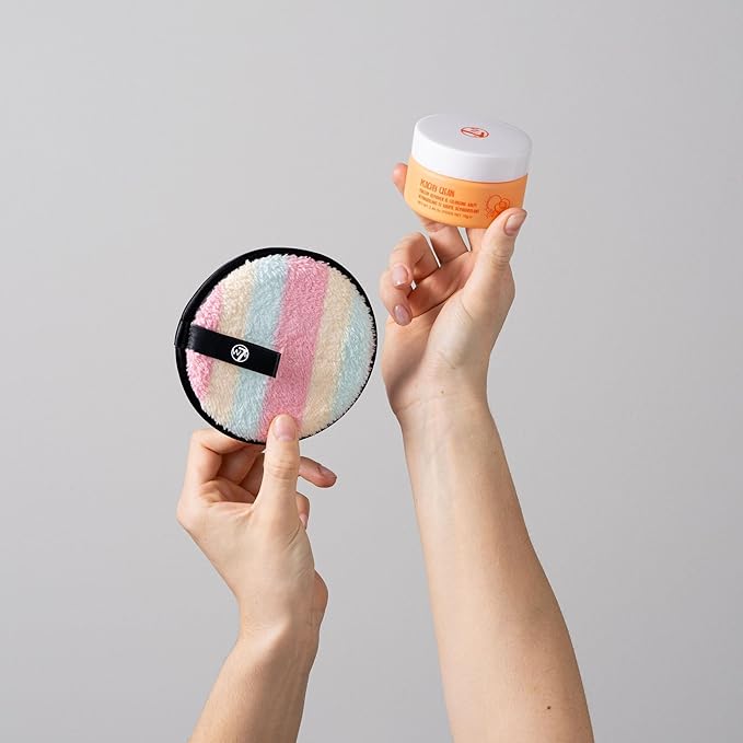 W7 Peachy Clean Makeup Cleansing Balm & Makeup Remover Cookie Disc Duo - Gently Removes Makeup-Velvo Beauty