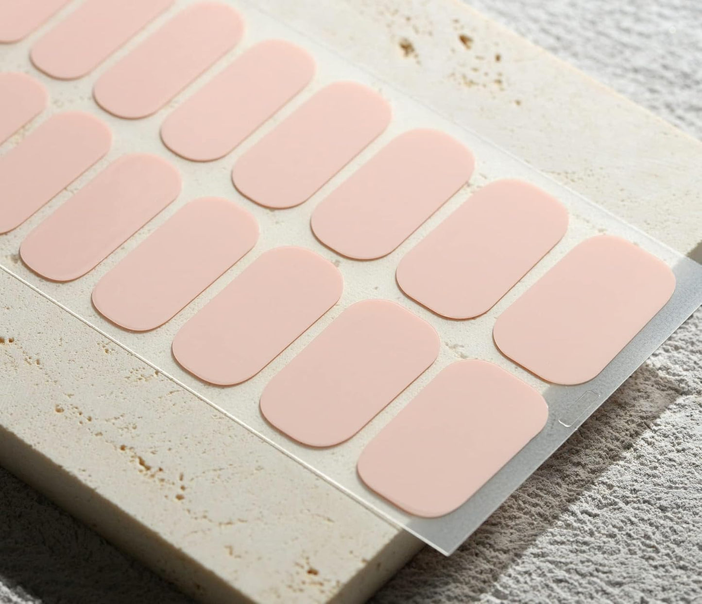 Nail Polish Strips, 32PCS Salon Quality Wraps, Long Lasting Gel Nail Stickers for Women Easy Apply& Remove (Sweet Pink)-Velvo Beauty