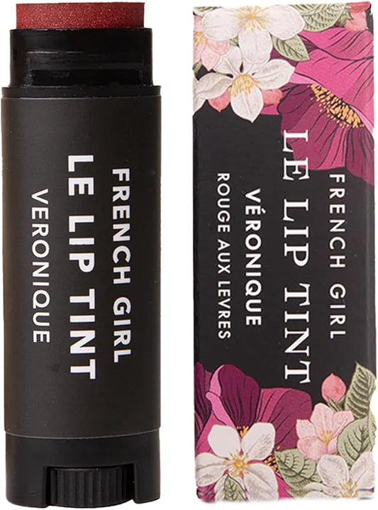 French Girl Le Lip Tint - Moisturizing & Hydrating Lip Balm for Sheer, Buildable Coverage & Shine, Clean Formula, Organic Ingredients, Vegan & Cruelty-Free-Velvo Beauty