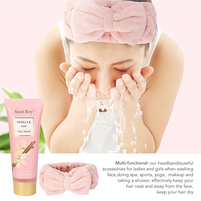 Bath and Body Gift Baskets for Women, 12 Pcs Vanilla Oat Spa Gifts for Women. Bath Gift Set Enriched Shea Butter. Home Spa with Shower Gel, Body Oil, Saint Roy Gifts for Mom-Velvo Beauty