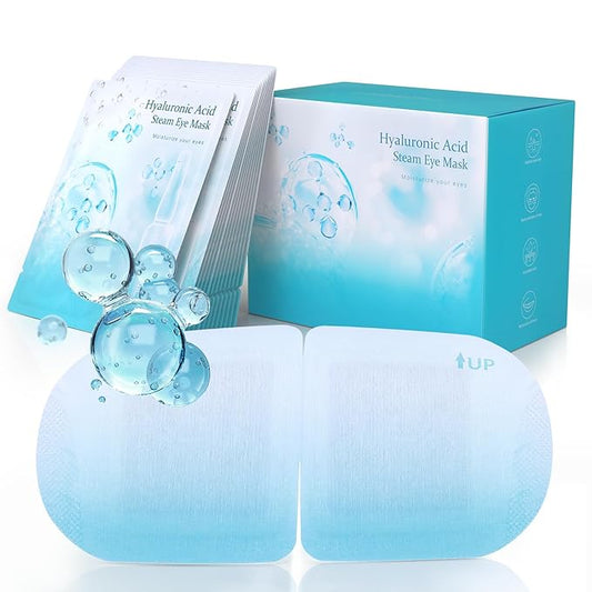 LC-dolida 14 Packs Steam Eye Mask, Hyaluronic Acid Formula Auto Heated Eye Mask for Dry Eyes SPA Warm Sleep Eye Mask Cornea Care Rest Self Heating Eye Mask Business Trip Party Favors Supplements-Velvo Beauty