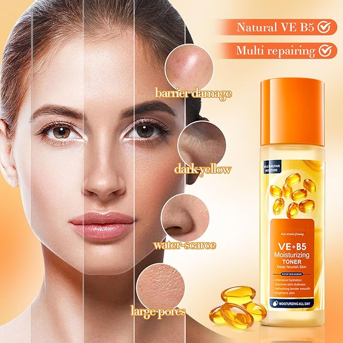 Vitamin B5 face routine set for women - women's skin care set - facial care set - Promote skin metabolism, moisturize, reduce oil, repair skin-Velvo Beauty