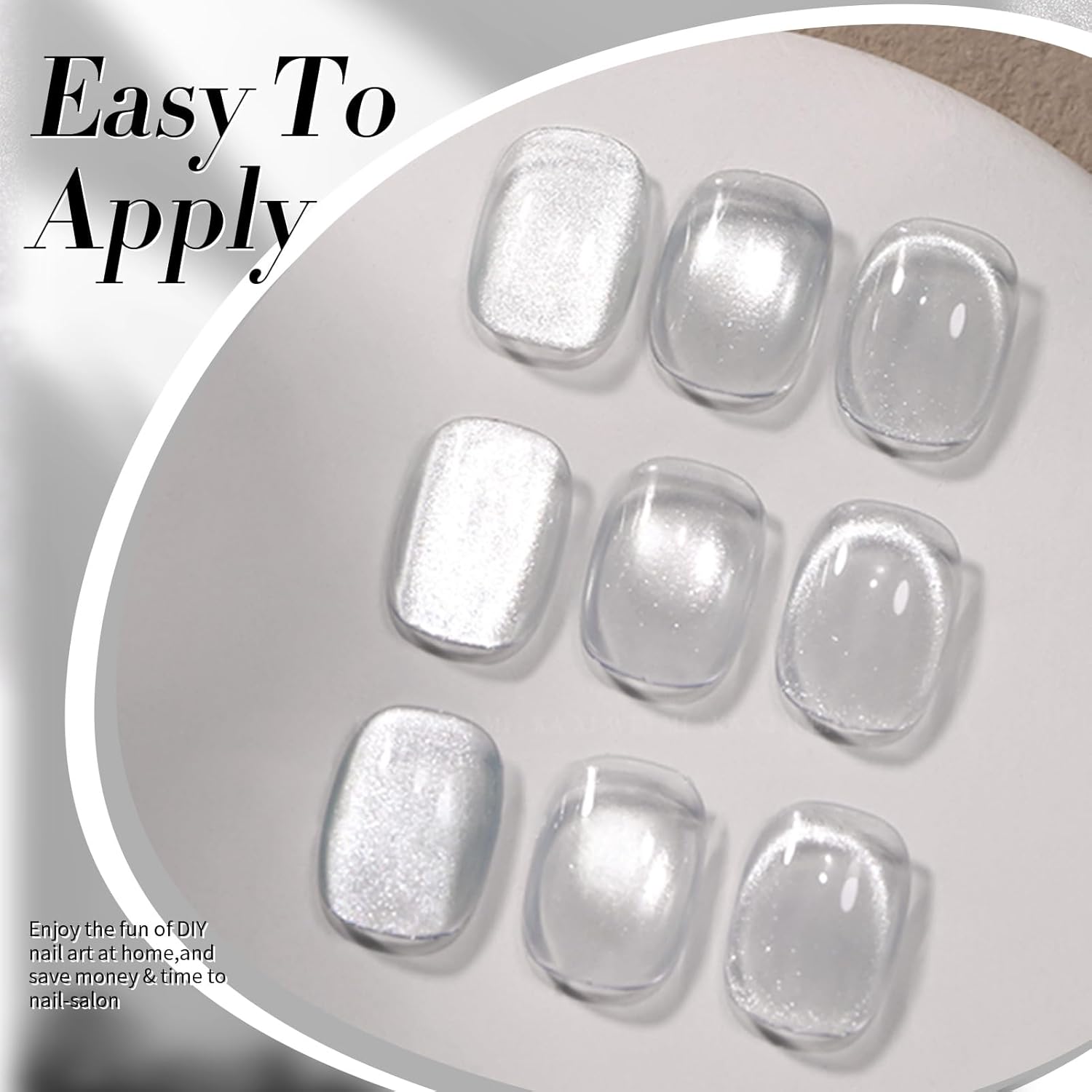 Born Pretty Magnetic Gel Nail Polish Flowing Light White Cat Magnetic Eye Gel Nail Polish White Auroras Cat Magnetic Eye Gel Polish Nail Art Vanish 15ML-Velvo Beauty