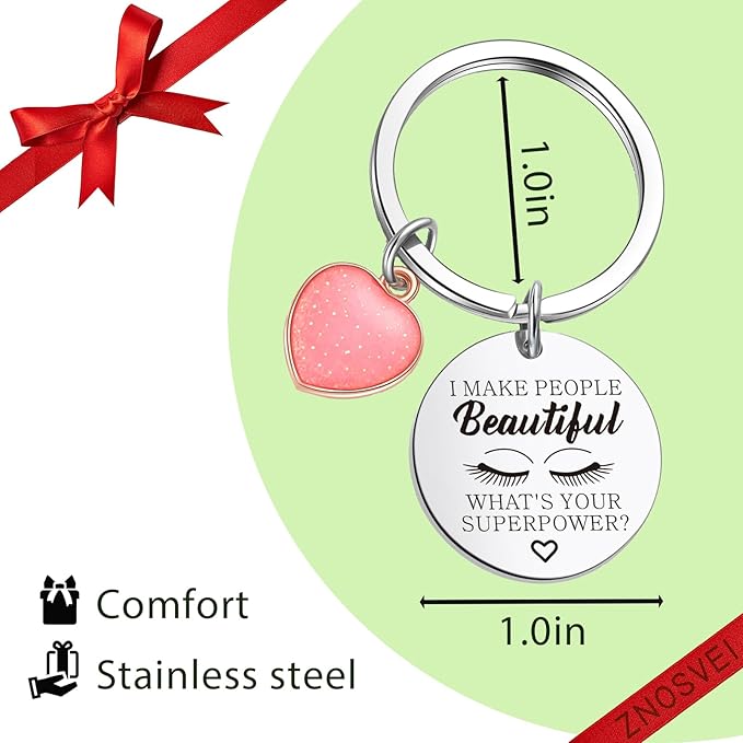 Lashes Keychain Lashes Girl Gift Eyelashes Artist Keychain Beautician Gift Makeup Lover Gift-Velvo Beauty