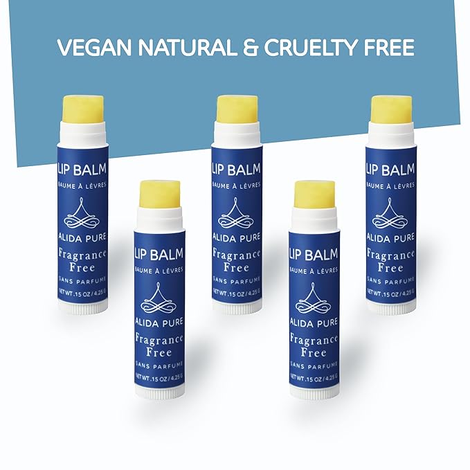 Fragrance Free Bulk Lip Balm Collection, Unscented Vegan Lip Balm, Bees Wax Free, Coconut Oil Free, Avocado Oil, Organic Jojoba Oil, Vitamin E, For Dry, Chapped, or Cracked Lips, 50 Tubes-Velvo Beauty