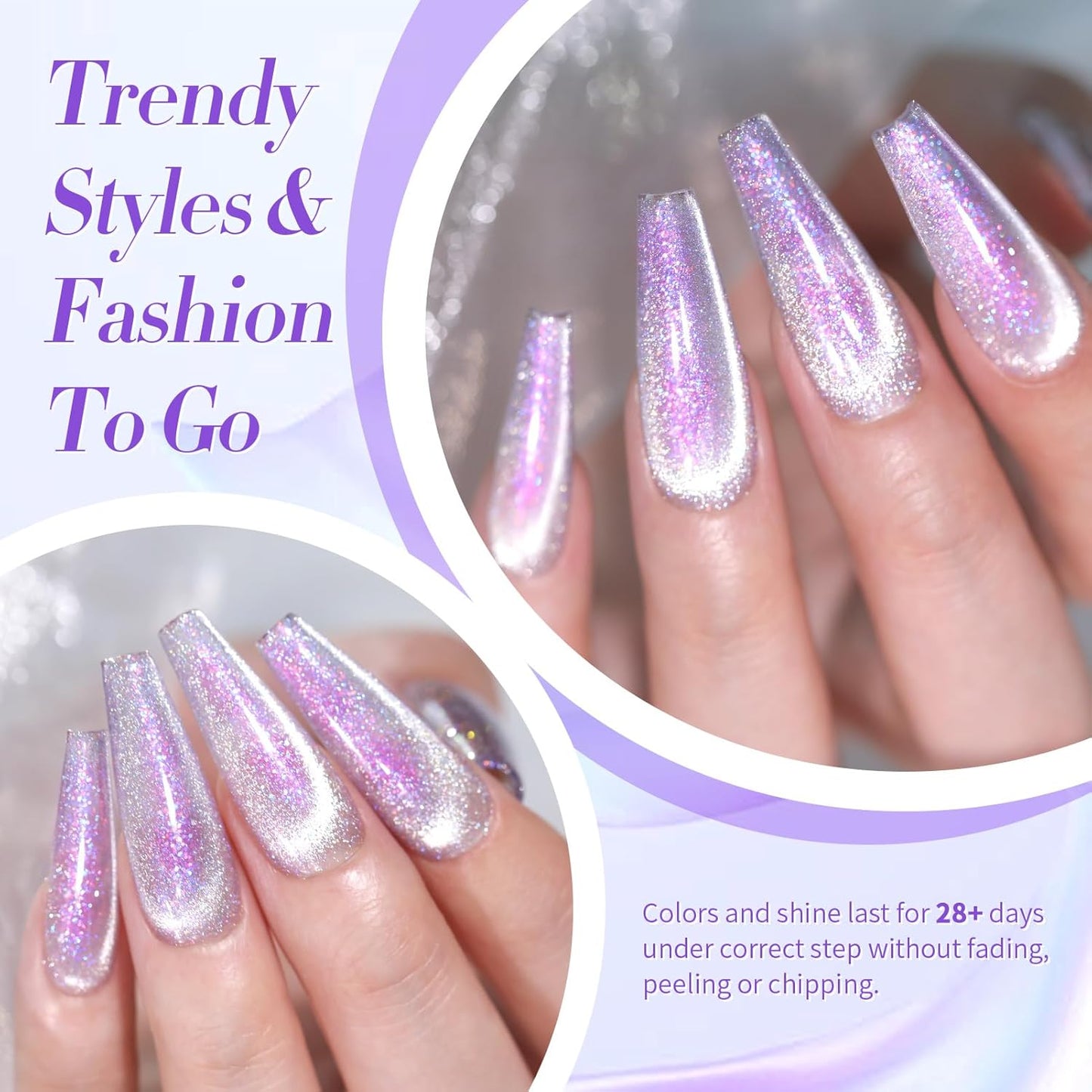 Born Pretty Auroras Cat Magnetic Eye Gel Nail Polish Mermaid Glitter Shimmer Magnetic Gel Polish 15ML-Velvo Beauty