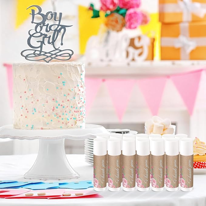 Demissle Jasmine Moisturizing Lip Balm, 40 Pcs Bulk - Thank You for Celebrating with Us, Wedding Favors, Bridal Showers-Velvo Beauty