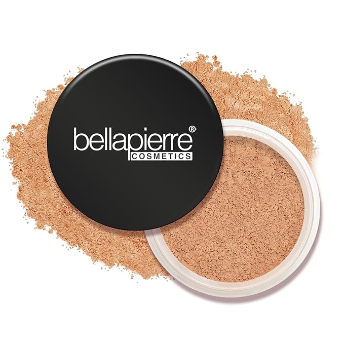 bellapierre Mineral Foundation SPF 15 - Loose Powder Foundation | Vegan & Cruelty Free Natural Makeup | Full Coverage Matte Finish | Hypoallergenic | Oil & Talc Free - 0.32 Oz - Honey-Velvo Beauty