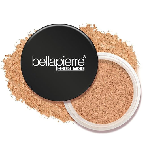 bellapierre Mineral Foundation SPF 15 - Loose Powder Foundation | Vegan & Cruelty Free Natural Makeup | Full Coverage Matte Finish | Hypoallergenic | Oil & Talc Free - 0.32 Oz - Honey-Velvo Beauty