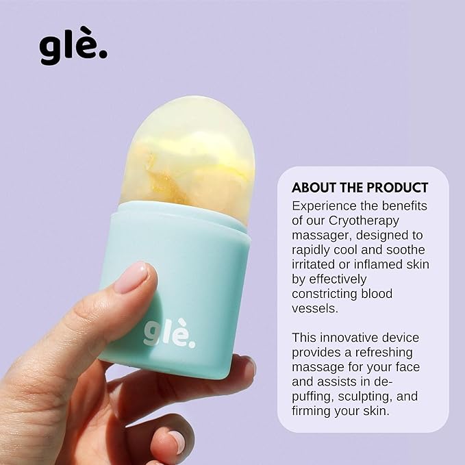 Cryotherapy Ice Massager Infused with Retinol - Cryo ICY Pops Face Massage Ice Roller | Cryotherapy Cooling Facial Ice Massager - for Face & Eyes-Velvo Beauty