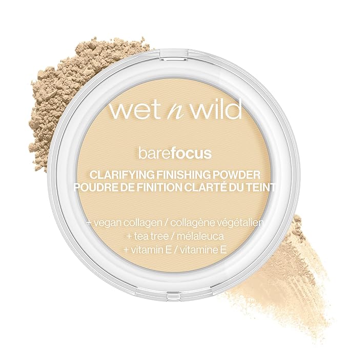 wet n wild Photo Focus Dewy Liquid Foundation Makeup Soft Beige & Bare Focus Clarifying Finishing Powder Fair-Light-Velvo Beauty
