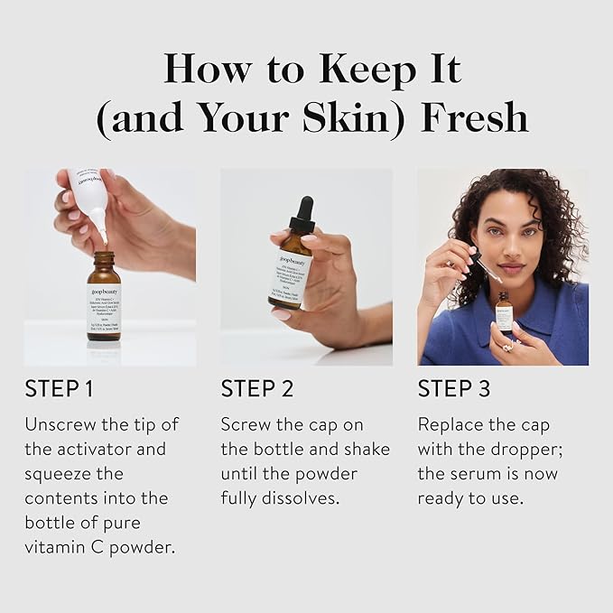 goop Beauty 20% Vitamin C + Hyaluronic Acid Serum | Improves Tone, Texture, & Hydration | L-ascorbic Acid and Hyaluronic Acid | Paraben and Silicone Free | 1 fl oz-Velvo Beauty