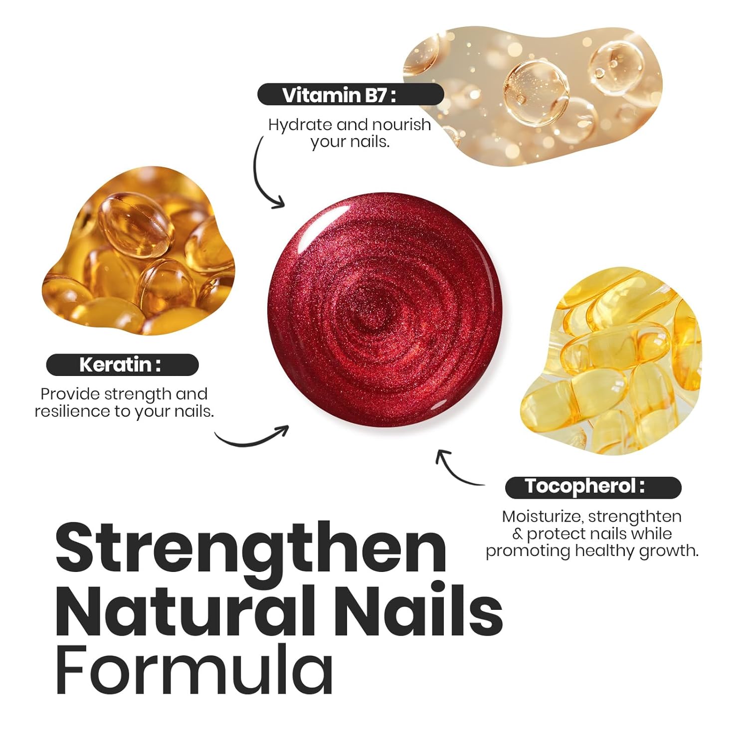 Beetles Fall Nail Polish Set - Glamour Era 6 Colors Quick Dry Glitter Burgundy Red Gold Green Yellow High-Gloss Long-Lasting Nail Polish for DIY At-Home Manicure Gift for Women-Velvo Beauty