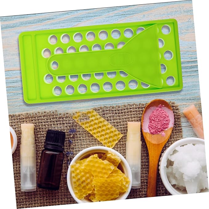 50 Lipstick Filling Mold Lip Balm Filling Spatula Lip Gloss Tray Labels for Tubes Lip Tubes Stand Tray Lip Balm Container Tray Lip Treatment Kit Diy Kit Supplies Manual Plastic-Velvo Beauty