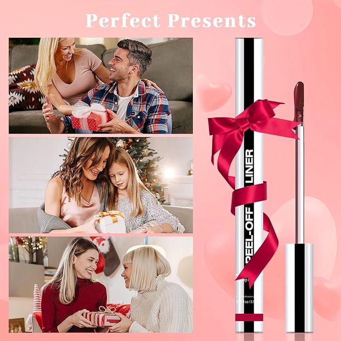 Peel Off Lip Liner Stain - Long Lasting Natural Lip Stain Transfer-proof Lip Liner, Moisturizing Waterproof Lip Gloss Stain, Highly Pigmented Color for All Skin, Ideal Gifts for Women (Coral)-Velvo Beauty