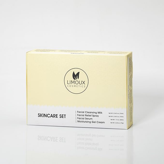 Daily Skincare Set - Hydrating, Anti-Aging- Multi-benefitial kit, 4 pcs:Deep Cleanser, Facial Relief Spray, Face Serum, Moisturizing Cream -Paraben Free, Silicone Free, Vegan-Velvo Beauty