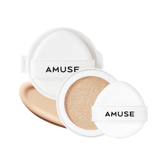 Amuse SEOUL Ceramic Skin Perfector Cushion Foundation Refill | Long-lasting, Lightweight, Semi-matte, Flawless Coverage, Hypoallergenic, Korean Beauty, Vegan(15g / 0.52 oz.) ([Refill] 02 HEALTHY)-Velvo Beauty