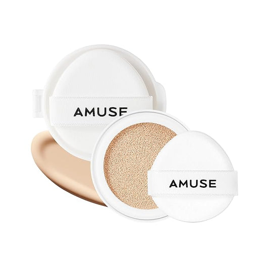 Amuse SEOUL Ceramic Skin Perfector Cushion Foundation Refill | Long-lasting, Lightweight, Semi-matte, Flawless Coverage, Hypoallergenic, Korean Beauty, Vegan(15g / 0.52 oz.) ([Refill] 02 HEALTHY)-Velvo Beauty