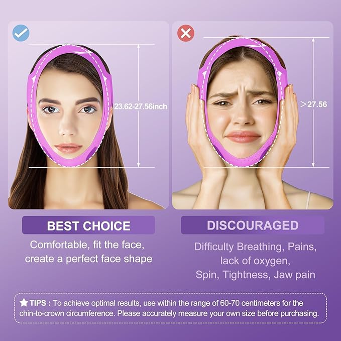 V-Line Mask Chin Up Mask V Shaped Face Mask Chin strap, Soft Silicone Chin Strap V Line Lifting Mask for Women,Jaw Exerciser-Velvo Beauty