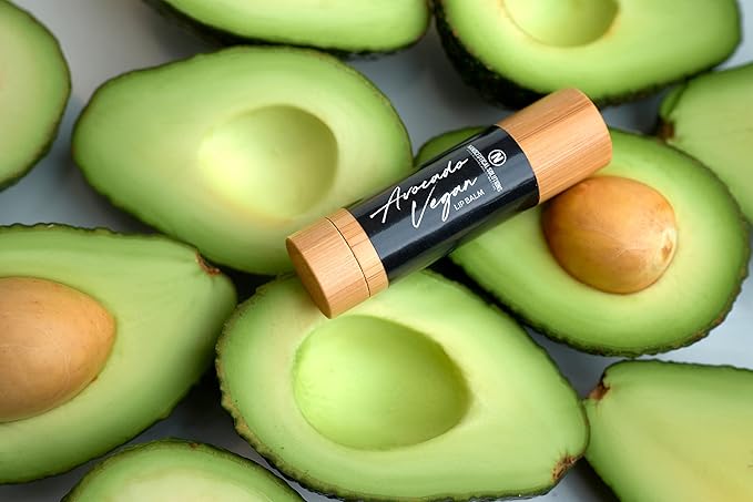AVOCADO VEGAN LIP BALM, Clean, Light, Highly Nutritious Avocado & Shea Butter Lip Balm, Penetrates Deep Tissue and Protects Chapped Dry and Sore Lips.-Velvo Beauty