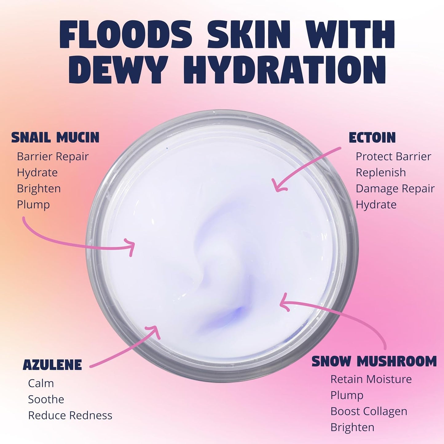 Moon Milk Snail Mucin Moisturizer Gel Cream 3.52 Oz - Blue Light Skin Defense - Korean Snail Mucin Serum Cream that Replenishes Moisture & Leaves Skin Brighter, Plumper, Soothed & Smooth-Velvo Beauty