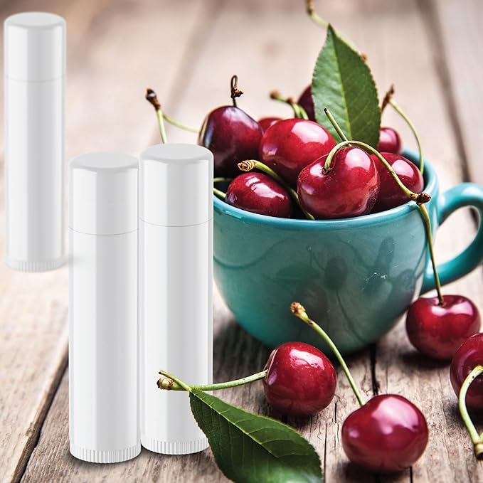 Natural Cherry Lip Balm Bulk, Unlabeled Filled, 50 Pack Add Your Own Labels-Velvo Beauty