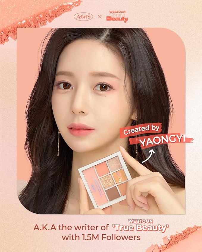 AMTS x True Beauty Edition - Some Sweet EyeShadow Makeup Palette | Matte Shimmer Metallic, Long Lasting, Cheek blush, All My Things, K Beauty, Pink Gold makeup-Velvo Beauty