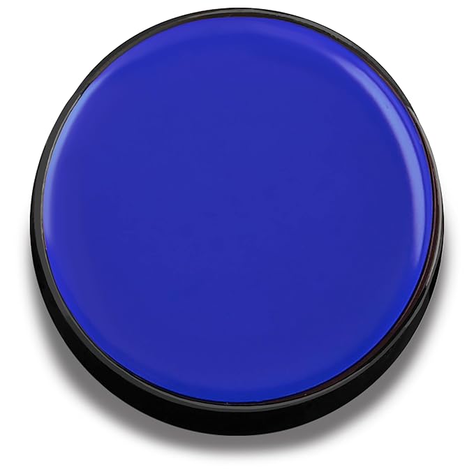 Mehron Makeup Color Cups | Stage, Foundation, Face Paint, Body Paint, Halloween | Face Paint Makeup | Greasepaint .5 oz (14 g) (Blue)-Velvo Beauty