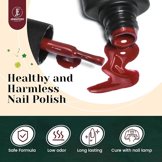 JEWHITENY 23PCS Nail Polish Set 20 Colors Gel Nail Polish Jelly Color Natural and Elegant Long Lasting Suitable for Salon at Home-Velvo Beauty