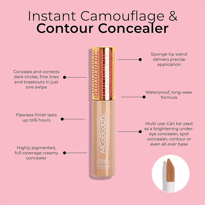 MCoBeauty Instant Concealer Camouflage & Contour, Light, Perfecting Contour with Flawless Coverage, Vegan, Cruelty Free Cosmetics-Velvo Beauty
