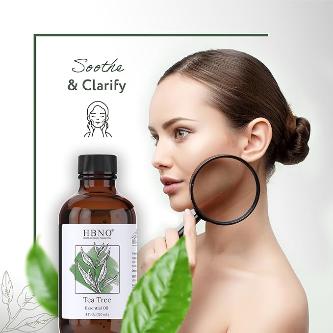HBNO Tea Tree Oil for Skin 4oz (120 ml) - Bring Refreshing Aroma of Tea Trea Essential Oil - Perfect for Skin Therapy-Velvo Beauty
