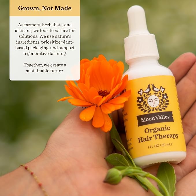 Moon Valley Organics Organic Hair Therapy for Every Type of Hair With MCT Oil, Jojoba Oil, Argan Oil, And Rosemary - Reduce Frizz, Hydrate, Heal Damaged Hair-Velvo Beauty
