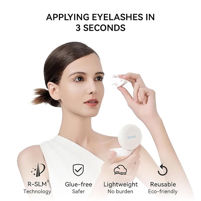 Magnetic Eyelashes with Applicator Kit, No.17 Ice Black, Reusable Magnetic Lashes without Eyeliner, Glue-free False Lashes, Waterproof, Lightweight, Suit for Heavy Makeup-Velvo Beauty